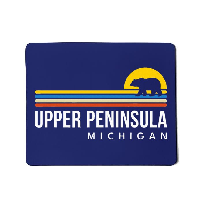 Upper Peninsula Michigan Mi Bear Vintage Retro Souvenirs Mousepad