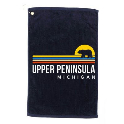 Upper Peninsula Michigan Mi Bear Vintage Retro Souvenirs Golf Towel