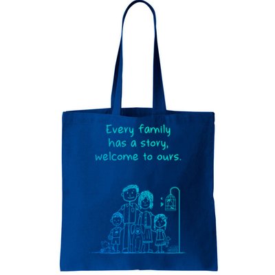 Uplifting Positive Message 'Every Family Has A Story' Gift Tote Bag