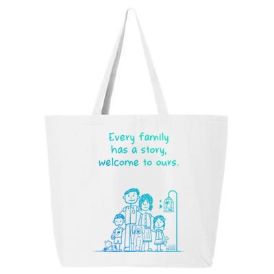 Uplifting Positive Message 'Every Family Has A Story' Gift 25L Jumbo Tote