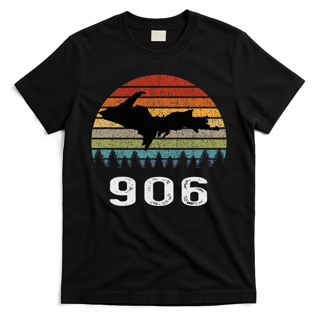 Upper Peninsula Michigan Mi Up Retro 906 Yooper T-Shirt