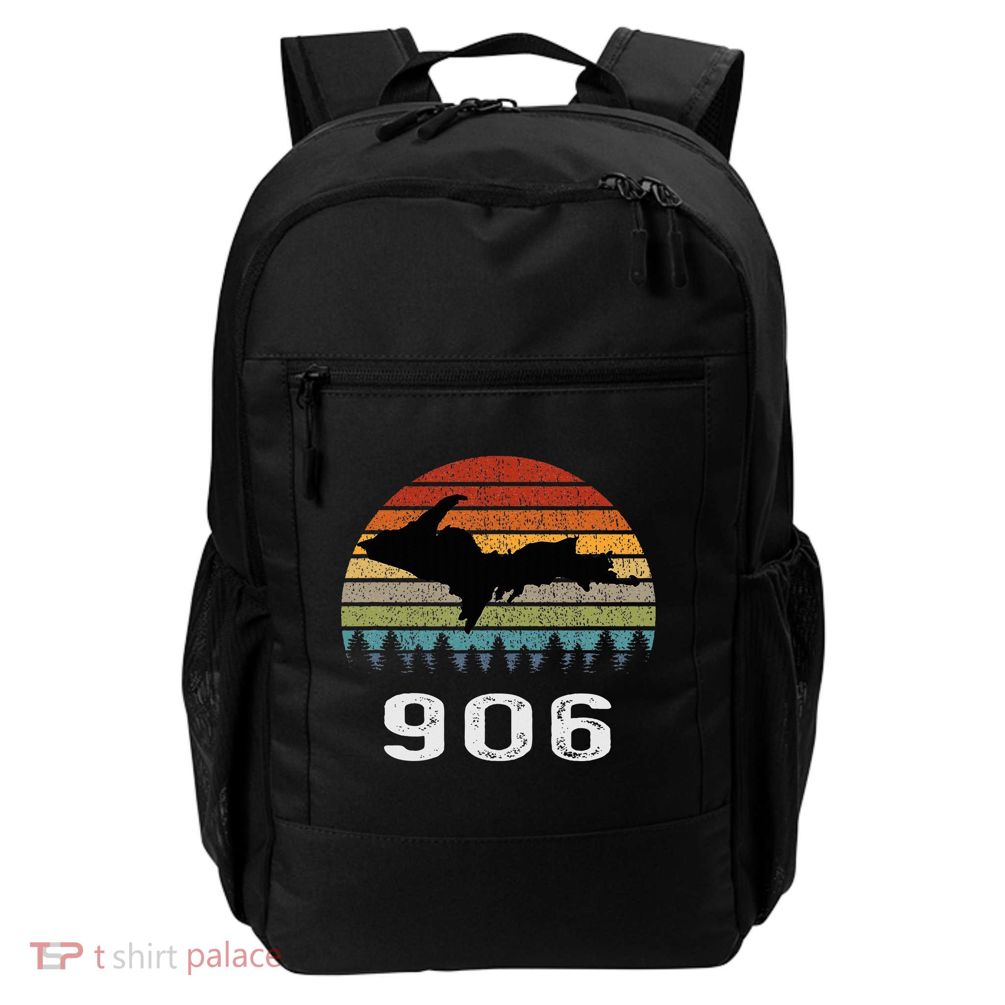 Upper Peninsula Michigan Mi Up Retro 906 Yooper Daily Commute Backpack