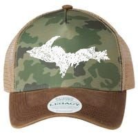Upper Peninsula Map Up Home Yooper Pride Michigan Roots Legacy Tie Dye Trucker Hat