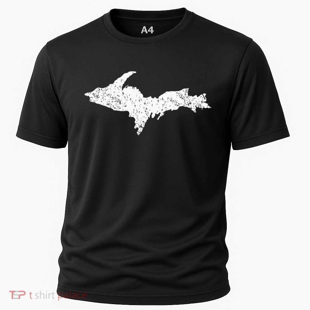 Upper Peninsula Map Up Home Yooper Pride Michigan Roots Performance Shirt