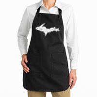 Upper Peninsula Map Up Home Yooper Pride Michigan Roots Apron
