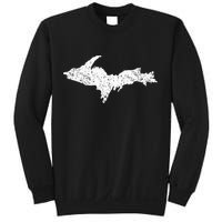 Upper Peninsula Map Up Home Yooper Pride Michigan Roots Sweatshirt