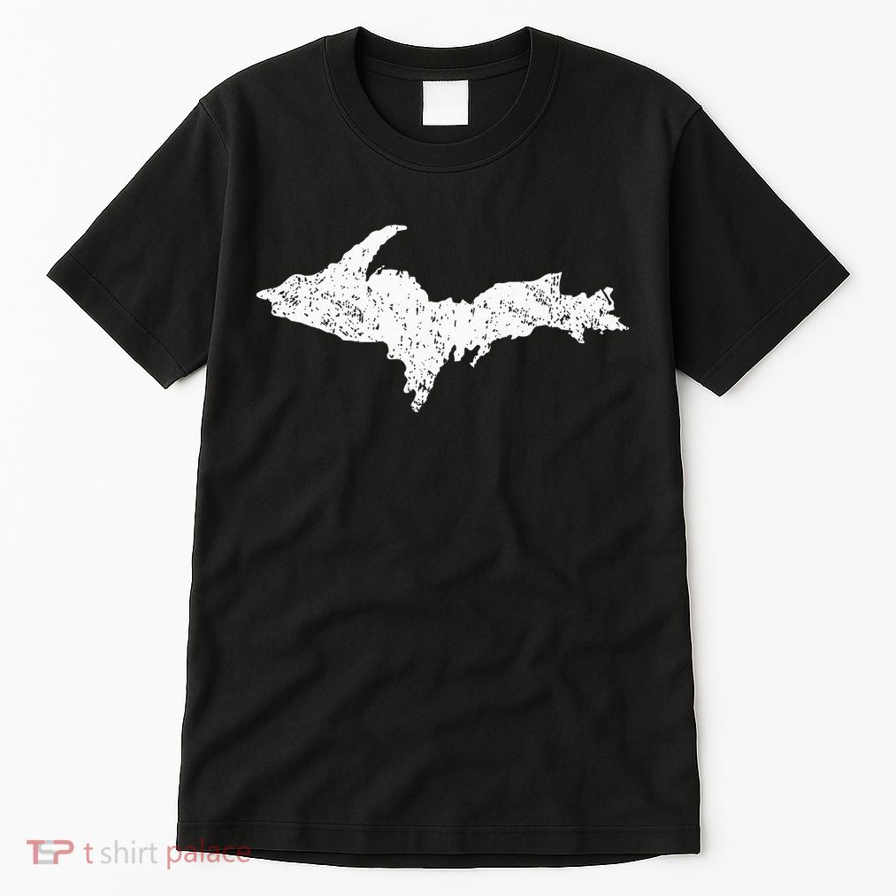 Upper Peninsula Map Up Home Yooper Pride Michigan Roots Tall T-Shirt