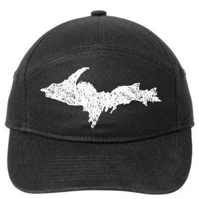 Upper Peninsula Map Up Home Yooper Pride Michigan Roots 7-Panel Snapback Hat