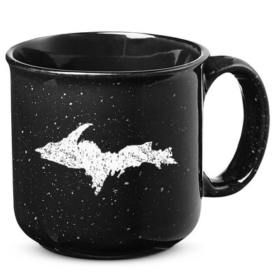 Upper Peninsula Map Up Home Yooper Pride Michigan Roots 15oz Campfire Ceramic Mug