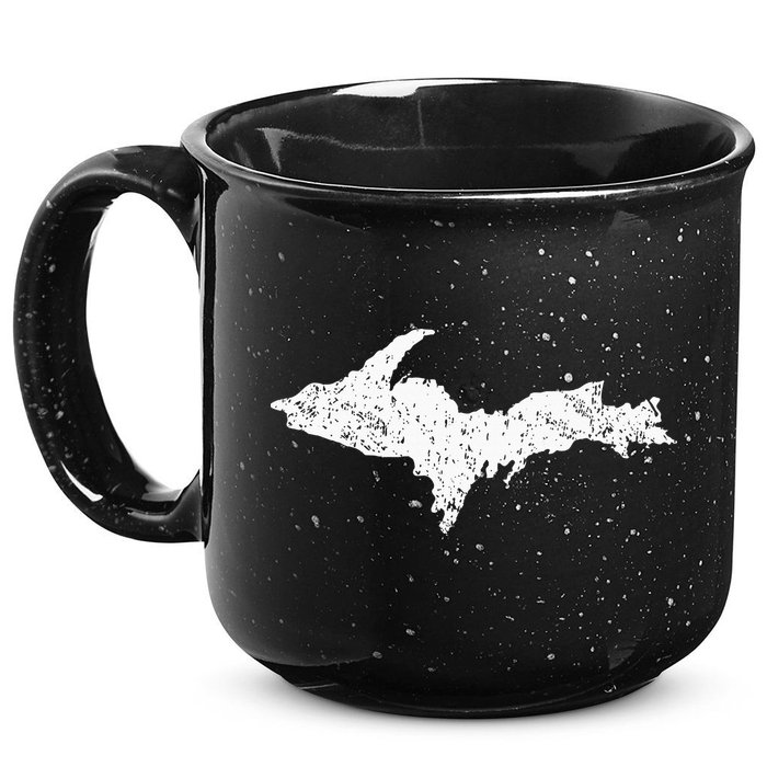 Upper Peninsula Map Up Home Yooper Pride Michigan Roots 15oz Campfire Ceramic Mug