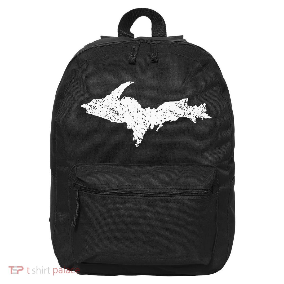 Upper Peninsula Map Up Home Yooper Pride Michigan Roots 16 in Basic Backpack