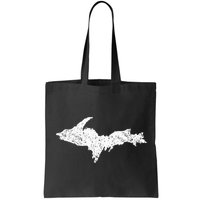 Upper Peninsula Map Up Home Yooper Pride Michigan Roots Bag