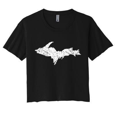 Upper Peninsula Map Up Home Yooper Pride Michigan Roots Crop Top