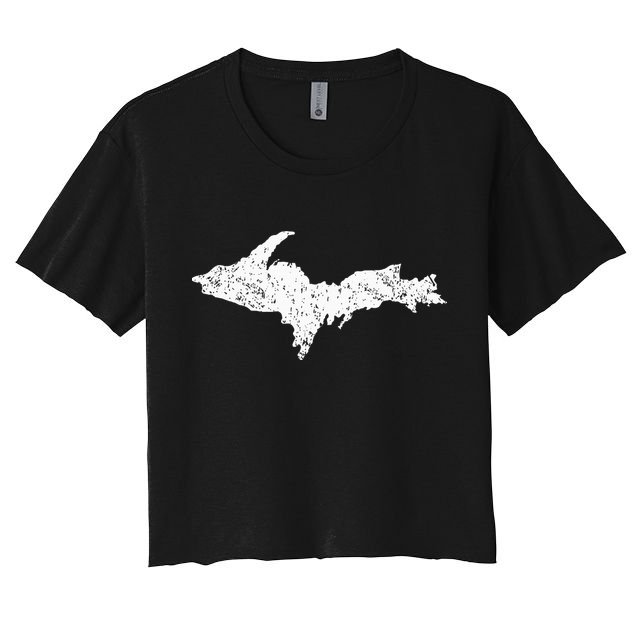 Upper Peninsula Map Up Home Yooper Pride Michigan Roots Crop Top