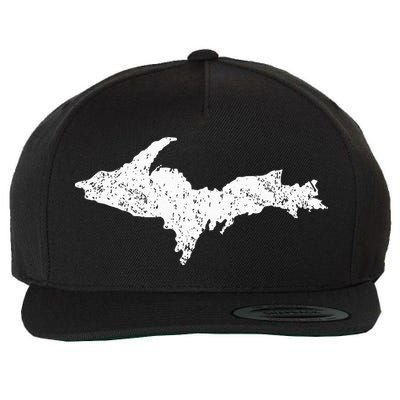 Upper Peninsula Map Up Home Yooper Pride Michigan Roots Wool Snapback Cap