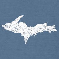 Upper Peninsula Map Up Home Yooper Pride Michigan Roots Garment-Dyed Sweatshirt
