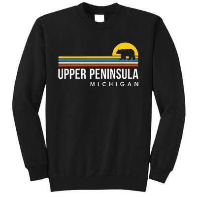 Upper Peninsula Michigan Mi Bear Tall Sweatshirt