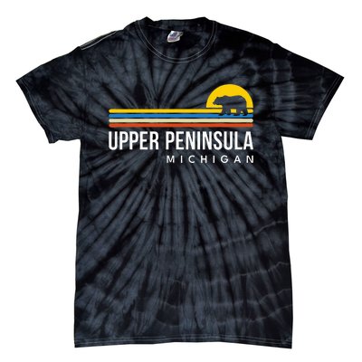 Upper Peninsula Michigan Mi Bear Tie-Dye T-Shirt