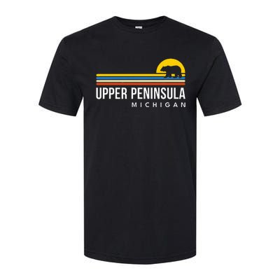 Upper Peninsula Michigan Mi Bear Softstyle CVC T-Shirt