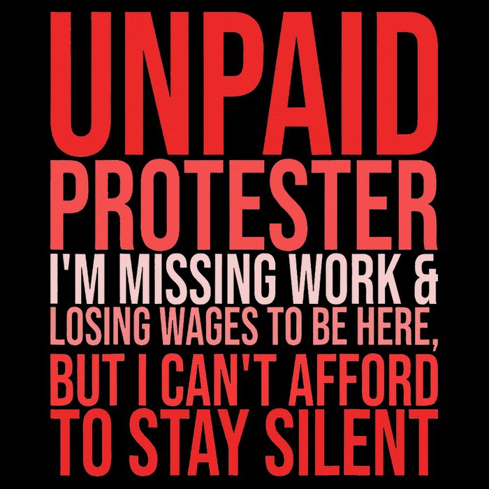 Unpaid Protester Missing Work Losing Wages Cant Silent 7-Panel Snapback Hat
