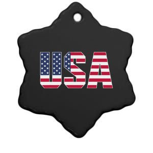 Usa Patriotic National American Flag Ceramic Star Ornament