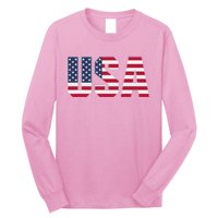 Usa Patriotic National American Flag Long Sleeve Shirt