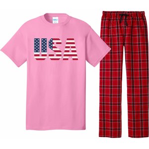 Usa Patriotic National American Flag Pajama Set