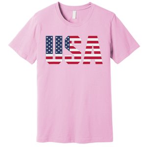 Usa Patriotic National American Flag Premium T-Shirt