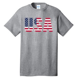 Usa Patriotic National American Flag Tall T-Shirt