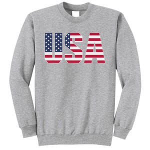 Usa Patriotic National American Flag Tall Sweatshirt