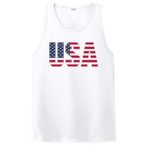 Usa Patriotic National American Flag PosiCharge Competitor Tank