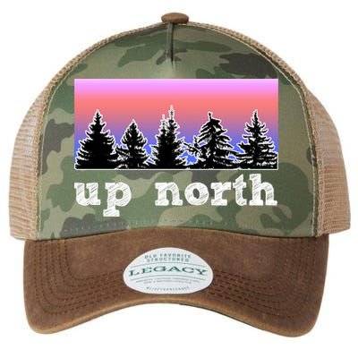 UpNorth Sunset Pine Tree Lake Life Nature Legacy Tie Dye Trucker Hat