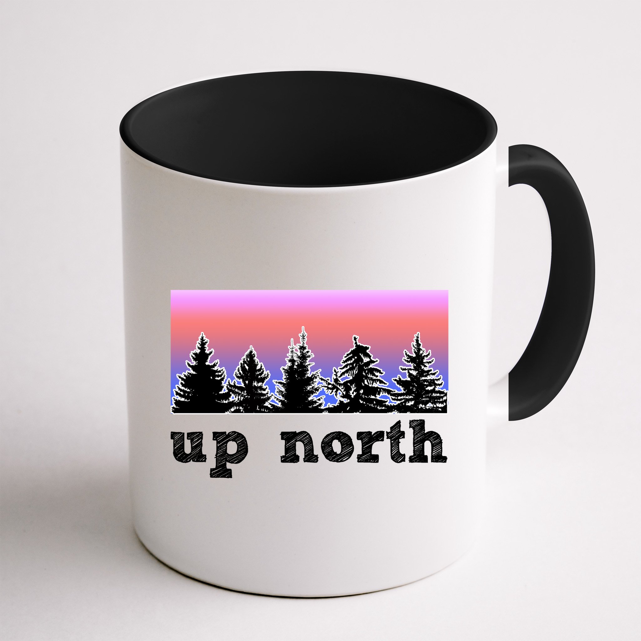 UpNorth Sunset Pine Tree Lake Life Nature Mug