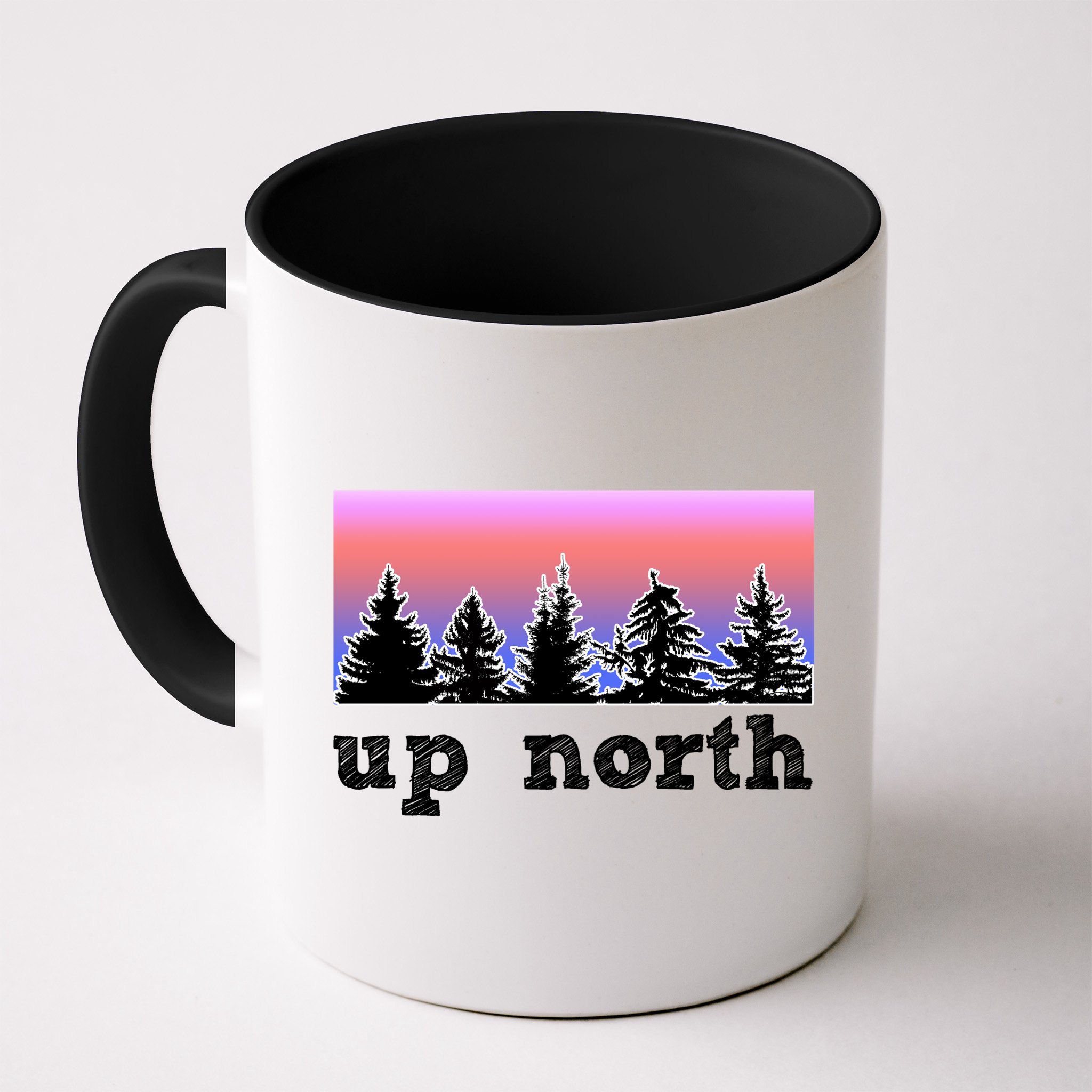 UpNorth Sunset Pine Tree Lake Life Nature Mug