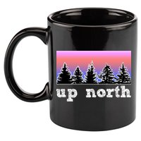 UpNorth Sunset Pine Tree Lake Life Nature 11oz C Handle Ceramic Mug