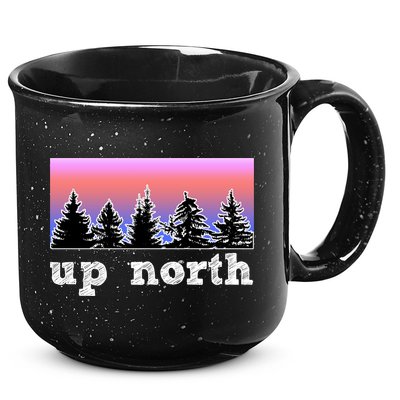 UpNorth Sunset Pine Tree Lake Life Nature 15oz Campfire Ceramic Mug