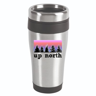 UpNorth Sunset Pine Tree Lake Life Nature 16oz Travel Tumbler