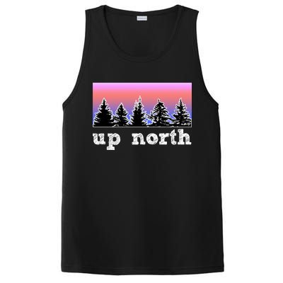 UpNorth Sunset Pine Tree Lake Life Nature PosiCharge Competitor Tank