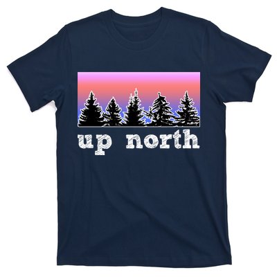 UpNorth Sunset Pine Tree Lake Life Nature T-Shirt