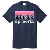 UpNorth Sunset Pine Tree Lake Life Nature Tall T-Shirt