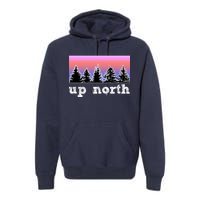 UpNorth Sunset Pine Tree Lake Life Nature Premium Hoodie