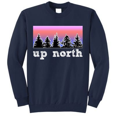 UpNorth Sunset Pine Tree Lake Life Nature Tall Sweatshirt