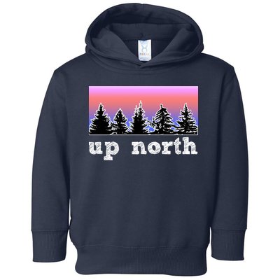 UpNorth Sunset Pine Tree Lake Life Nature Toddler Hoodie