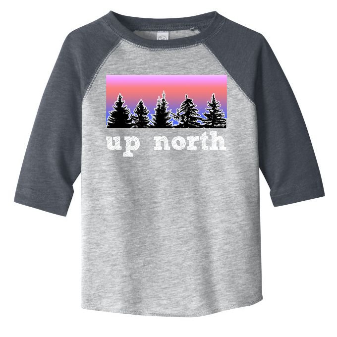 UpNorth Sunset Pine Tree Lake Life Nature Toddler Fine Jersey T-Shirt