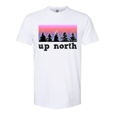 UpNorth Sunset Pine Tree Lake Life Nature Softstyle CVC T-Shirt