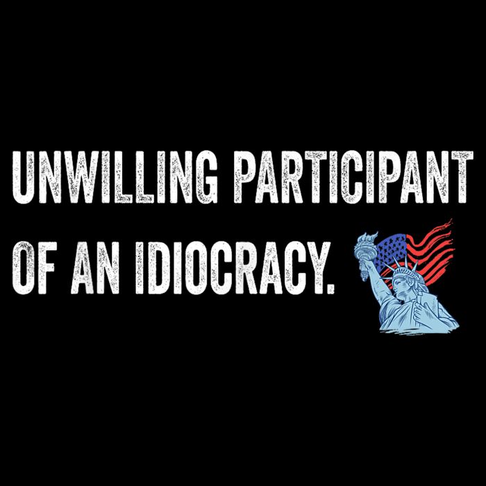 Unwilling Participant Of An Idiocracy Drawstring Bag