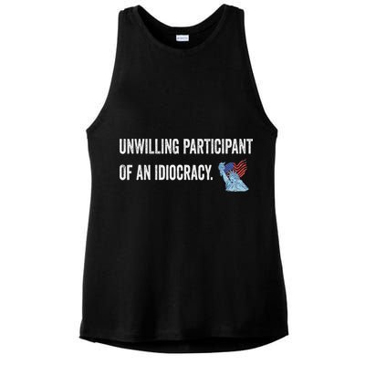 Unwilling Participant Of An Idiocracy Ladies PosiCharge Tri-Blend Wicking Tank