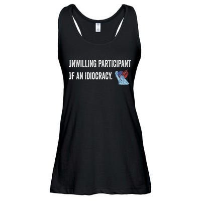 Unwilling Participant Of An Idiocracy Ladies Essential Flowy Tank