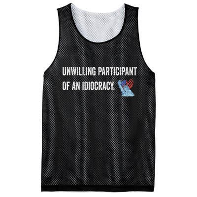 Unwilling Participant Of An Idiocracy Mesh Reversible Basketball Jersey Tank