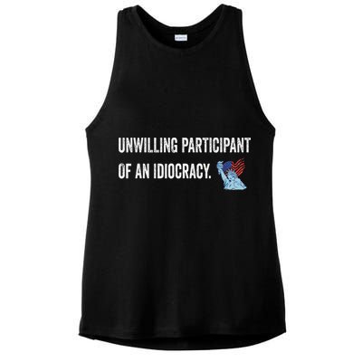Unwilling Participant Of An Idiocracy Ladies PosiCharge Tri-Blend Wicking Tank